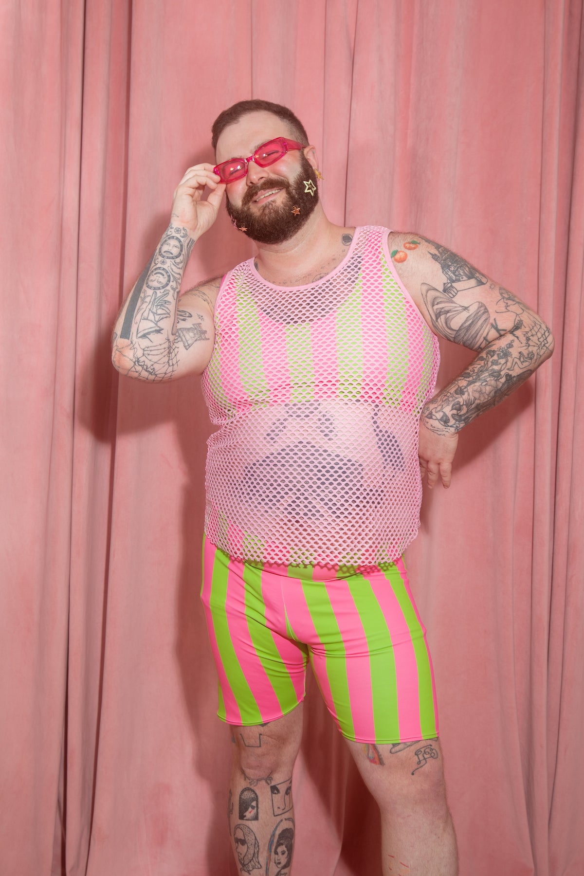 JOYTOAST x Coco Clem Key Lime Stripe Bike Short