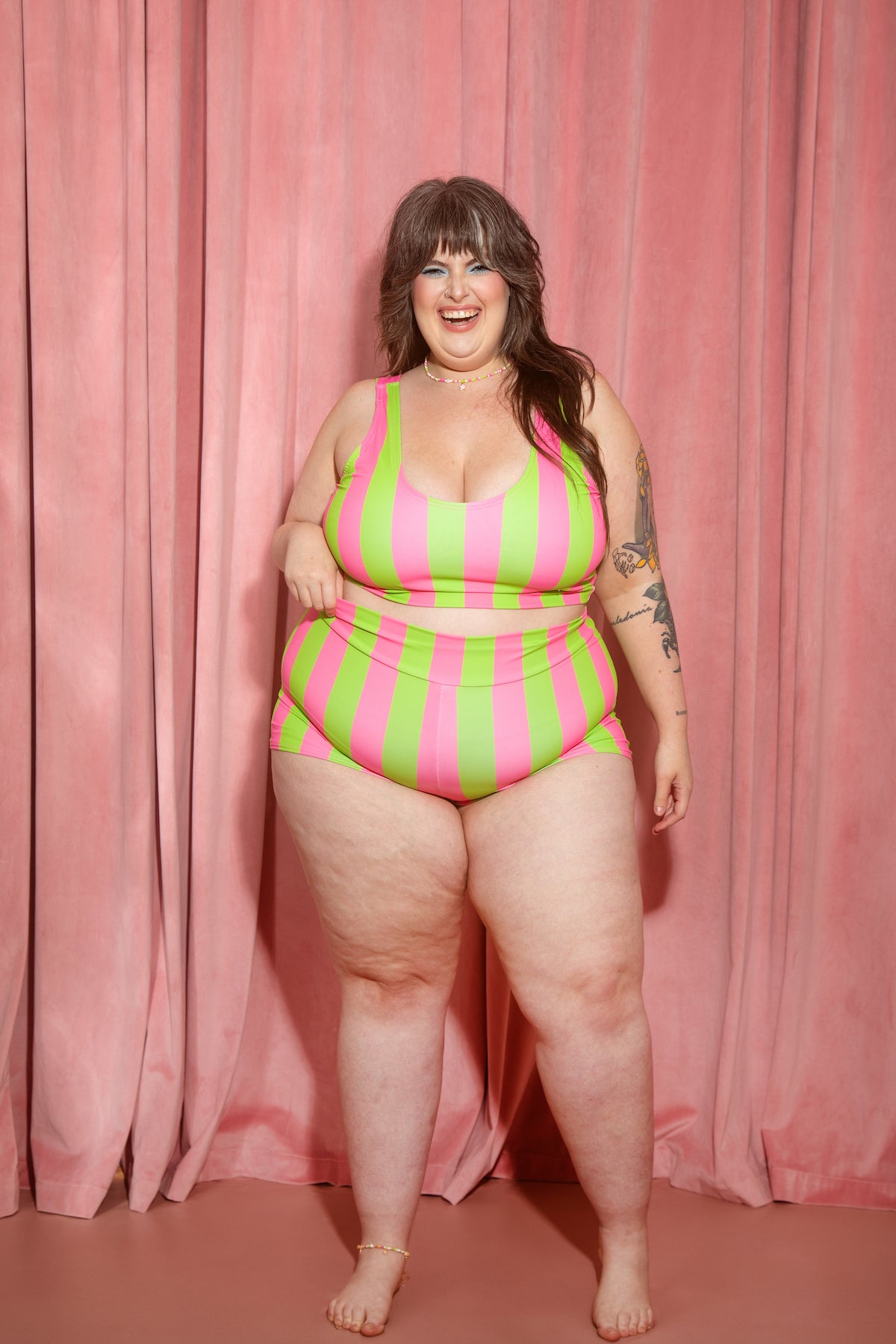 JOYTOAST x Coco Clem Key Lime Stripe Swim Short