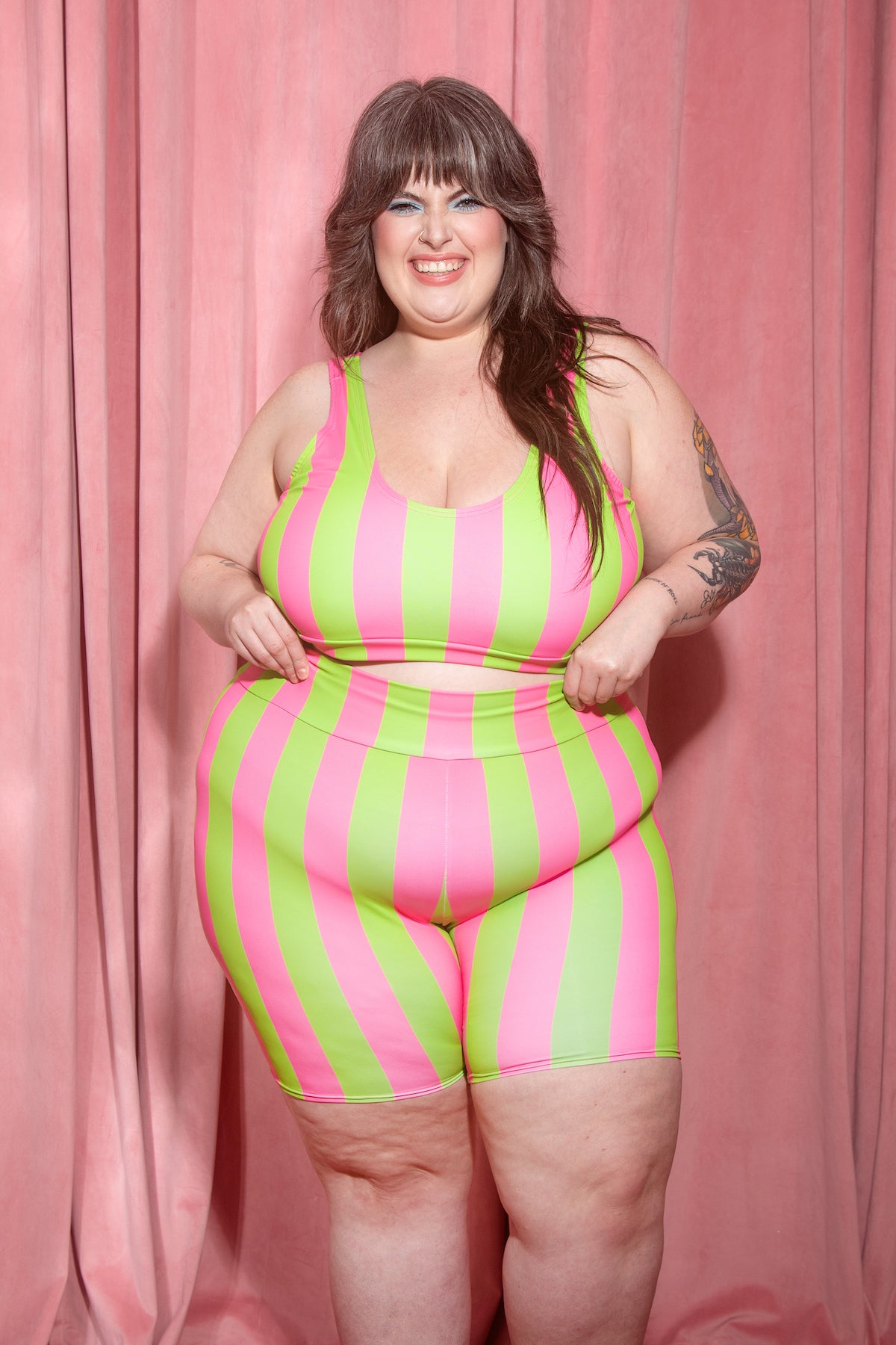 JOYTOAST x Coco Clem Key Lime Stripe Bike Short