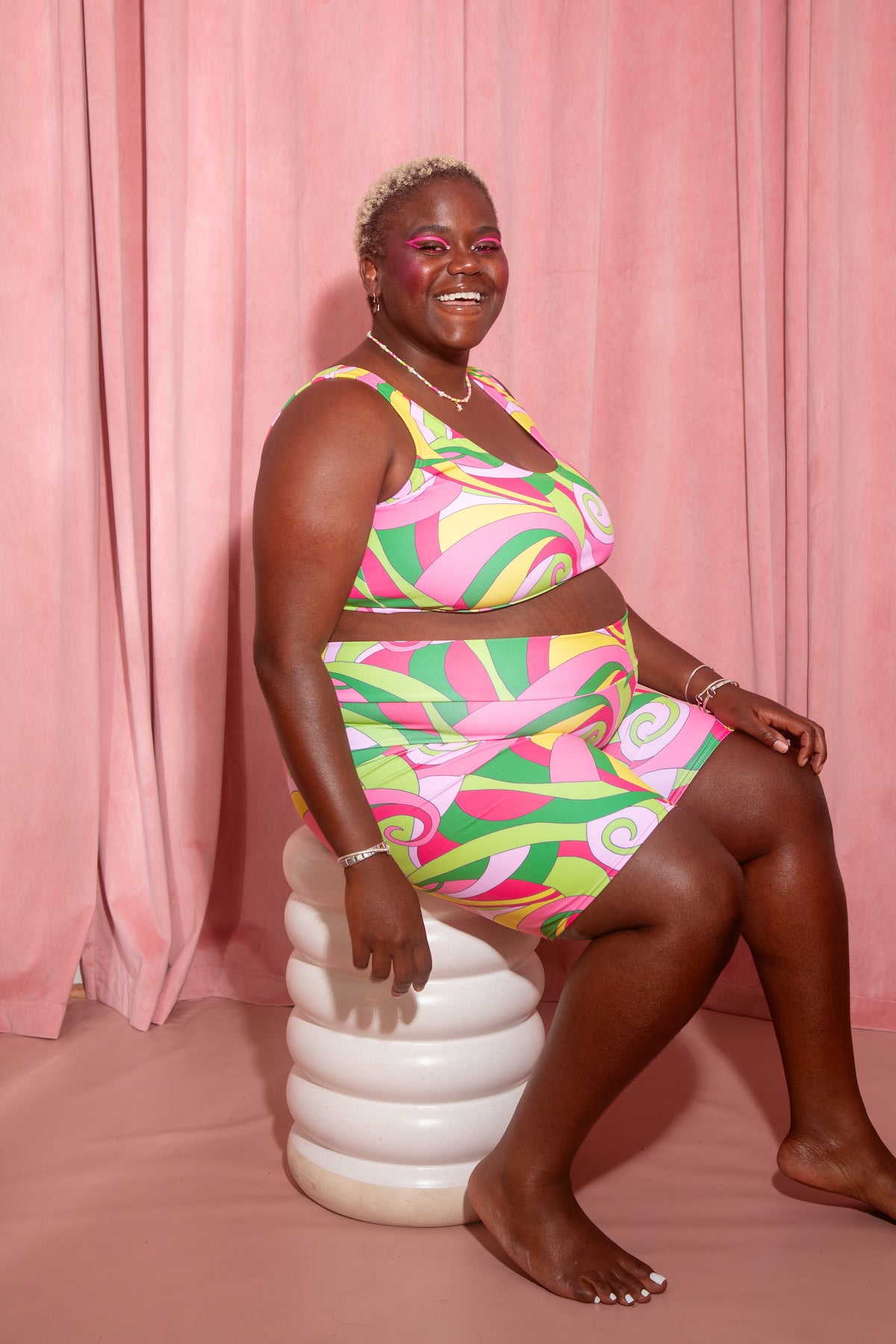 JOYTOAST x Coco Clem Swirly Pop Wide Strap Swim Top