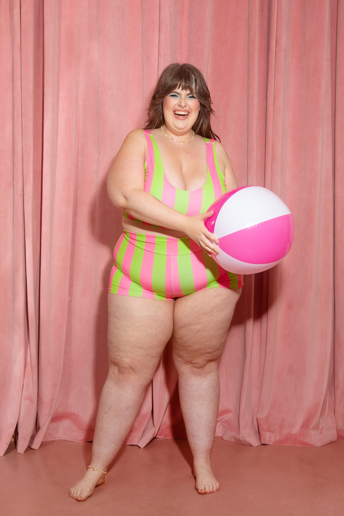 JOYTOAST x Coco Clem Key Lime Stripe Swim Short