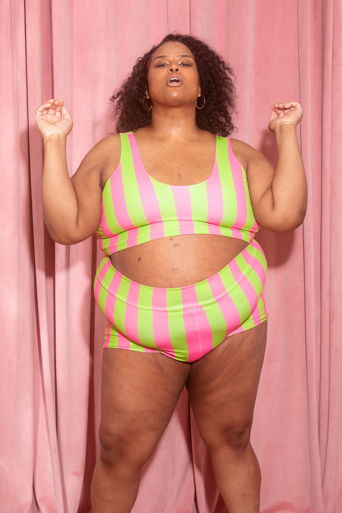 JOYTOAST x Coco Clem Key Lime Stripe Swim Short