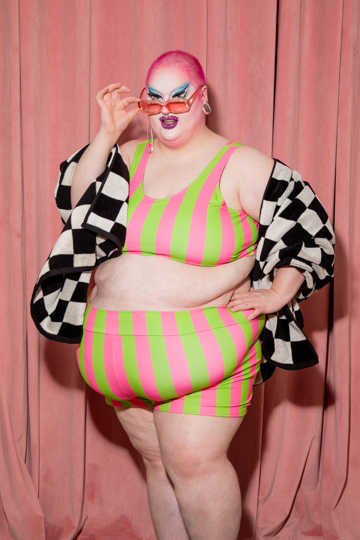 JOYTOAST x Coco Clem Key Lime Stripe Swim Short