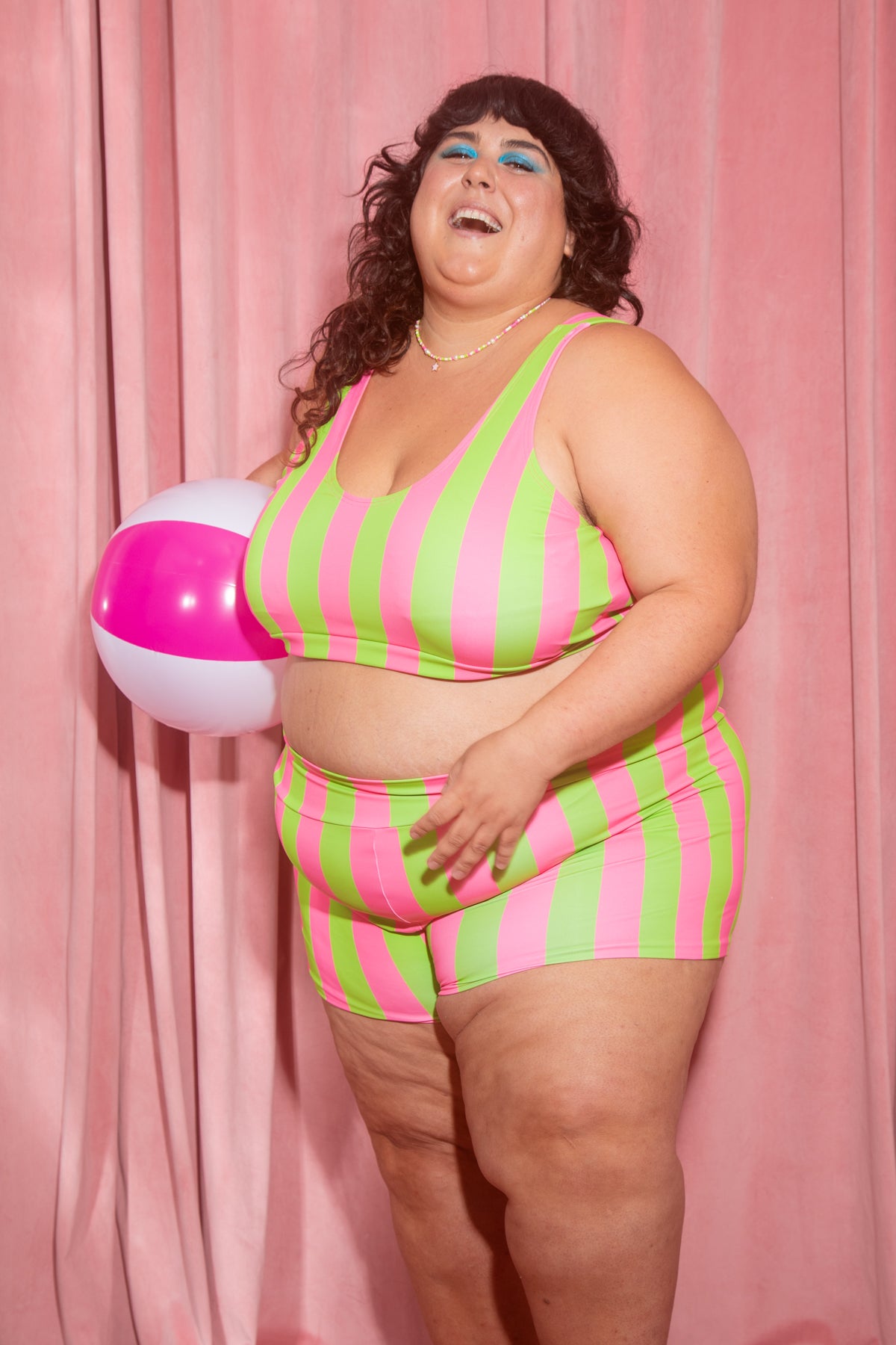JOYTOAST x Coco Clem Key Lime Stripe Swim Short