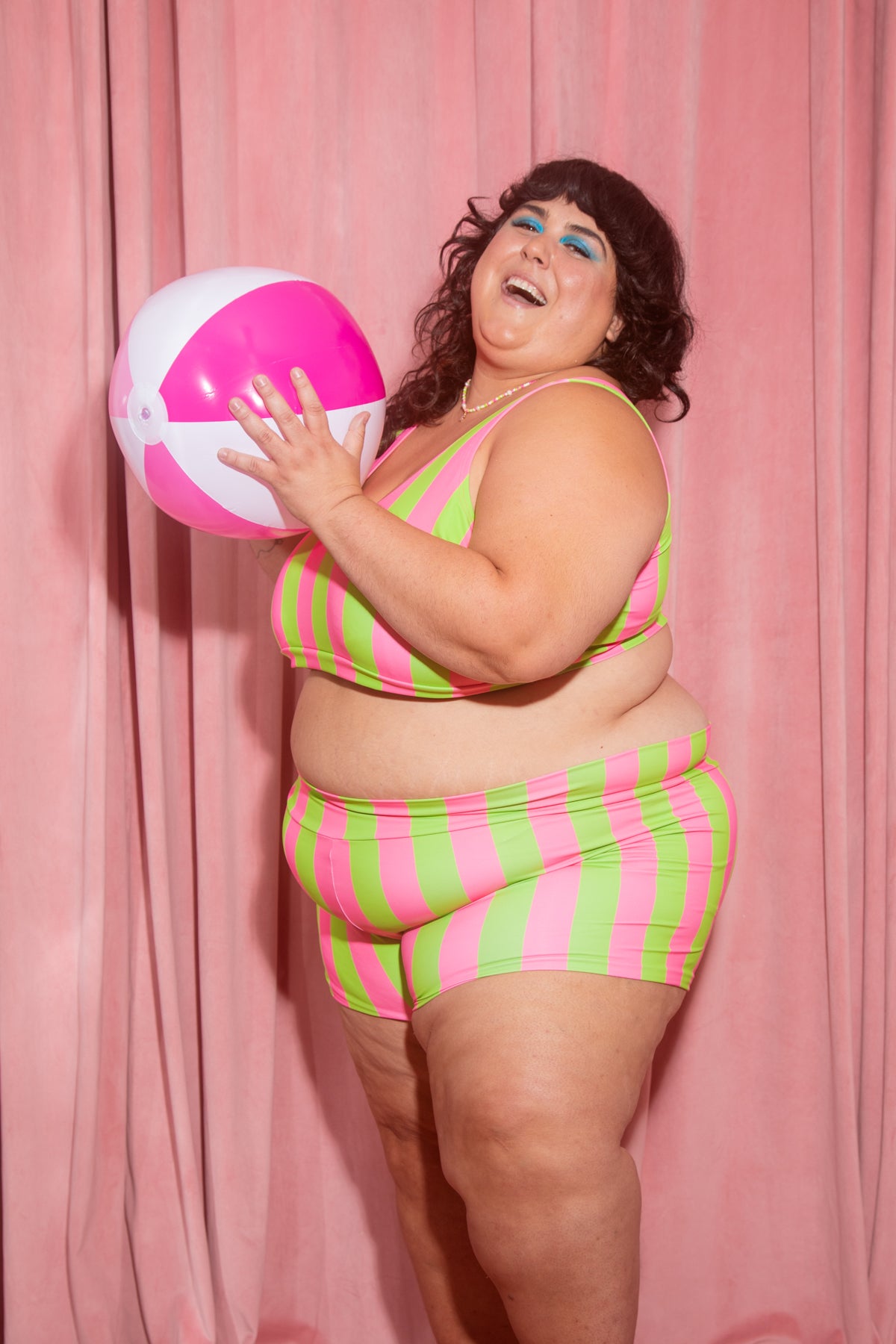 JOYTOAST x Coco Clem Key Lime Stripe Swim Short
