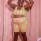 JOYTOAST x Coco Clem Key Lime Stripe Bike Short