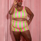 JOYTOAST x Coco Clem Key Lime Stripe Swim Short