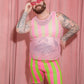 JOYTOAST x Coco Clem Key Lime Stripe Bike Short