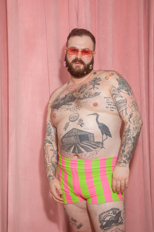 JOYTOAST x Coco Clem Key Lime Stripe Swim Short