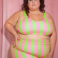 JOYTOAST x Coco Clem Key Lime Stripe Wide Strap Swim Top