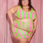 JOYTOAST x Coco Clem Key Lime Stripe Bike Short