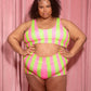 JOYTOAST x Coco Clem Key Lime Stripe Swim Short