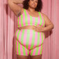 JOYTOAST x Coco Clem Key Lime Stripe Bike Short