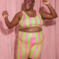 JOYTOAST x Coco Clem Key Lime Stripe Bike Short